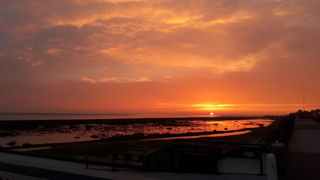Sunset over the River Ribble by Karen Tickner