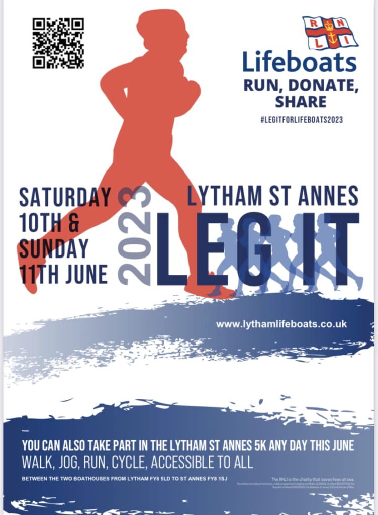 Have fun raising money for the RNLI with Leg it for Lytham Lifeboats 2023
